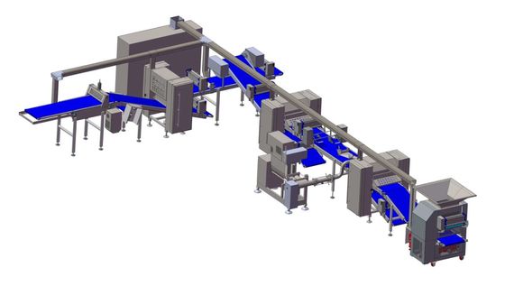 खरीदें ZKS650 पेस्ट्री आटा ब्लॉक laminator / क्षमता 1500 किलो / घंटा ऑटो के साथ वापसी मशीन के साथ ऑनलाइन निर्माण